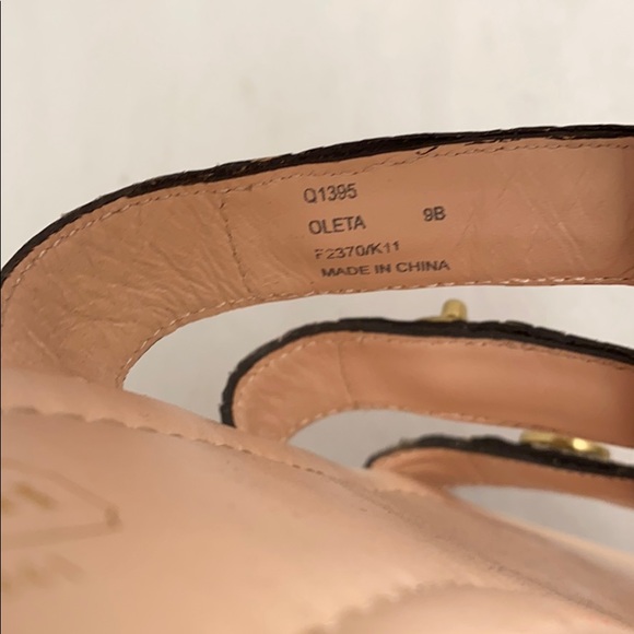 Coach Oleta tan brown python snake gladiator sandals 9 - Picture 5 of 8